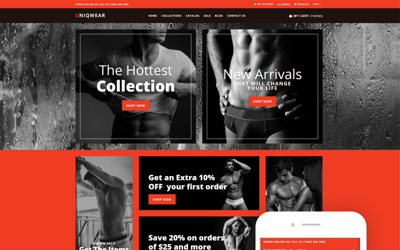 Tienda de ropa interior - Tema de Shopify refinado de lencería
