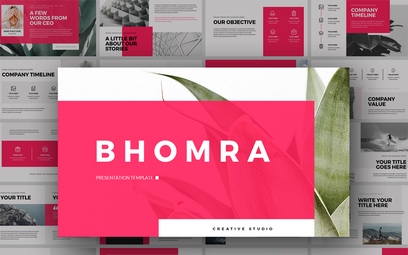 Bhomra-Minimal Presentation Plantilla de PowerPoint