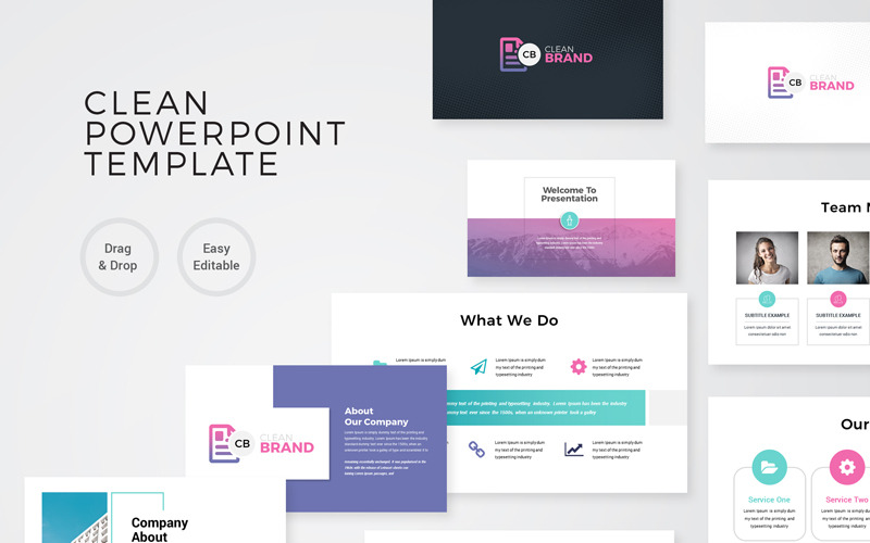 Modello PowerPoint aziendale creativo