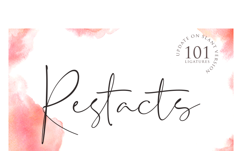 Download Шрифт "Restacts Cursive Font" / Restacts Cursive Font - Шрифт на тему графика handwriting handwritten script lettering calligraphy ligature fashion font elegant feminine classy modern