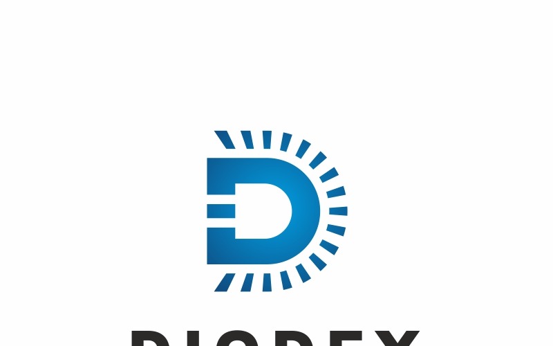 Диод - шаблон логотипа буква D