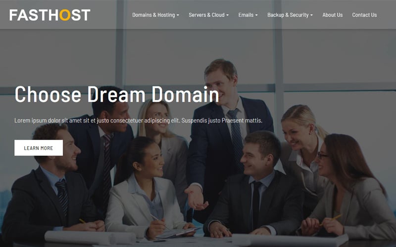 Fasthost - Website-sjabloon voor web- en domeinhosting