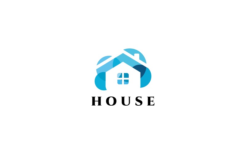 Хмара будинку логотип шаблон