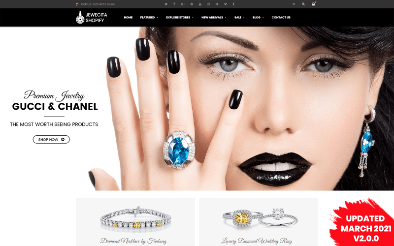 Jewecita - Abschnitt Responsive Jewelry Store Shopify Theme