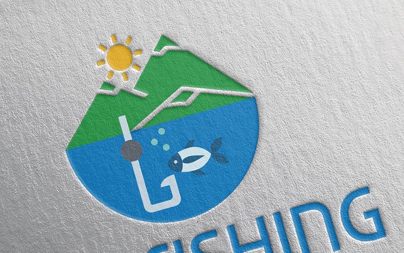 Modello di Logo della società di pesca