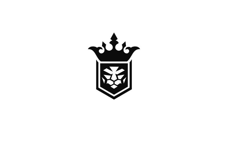 Шаблон логотипа Король Лев