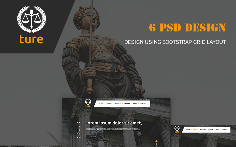 Ture - Multipurpose Law PSD-sjabloon