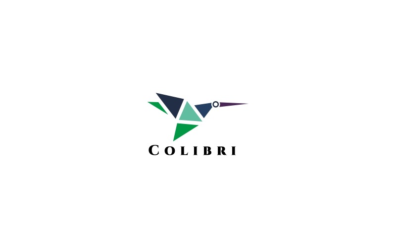 Download Шаблон логотипа "Colibri Logo Template" / Colibri Logo Template - Шаблон логотипа на тему графика bird clean colibri colorful company corporate creation creative entertainment exclusive flight fly idea innovation innovative it light media modern professional,hummingbird,bird,colibri,logo,