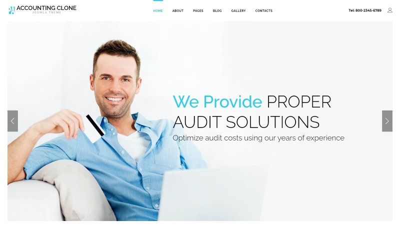 Comptabilité - Modèle Joomla propre pour les solutions d'audit