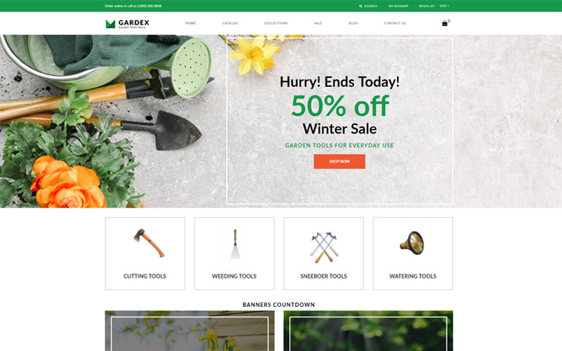 Gardex - Gardening Clean Shopify Teması