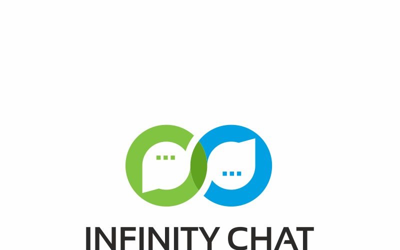 Download Шаблон логотипа "Infinity Chat Logo Template" / Infinity Chat Logo Template - Шаблон логотипа на тему графика ai chat conversation design email endless eps file forum ideas infinity info information logo media share speak speech talk talking