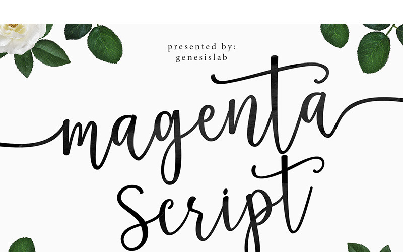 Magenta cursief lettertype