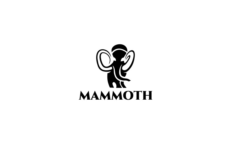Modèle de logo mammouth