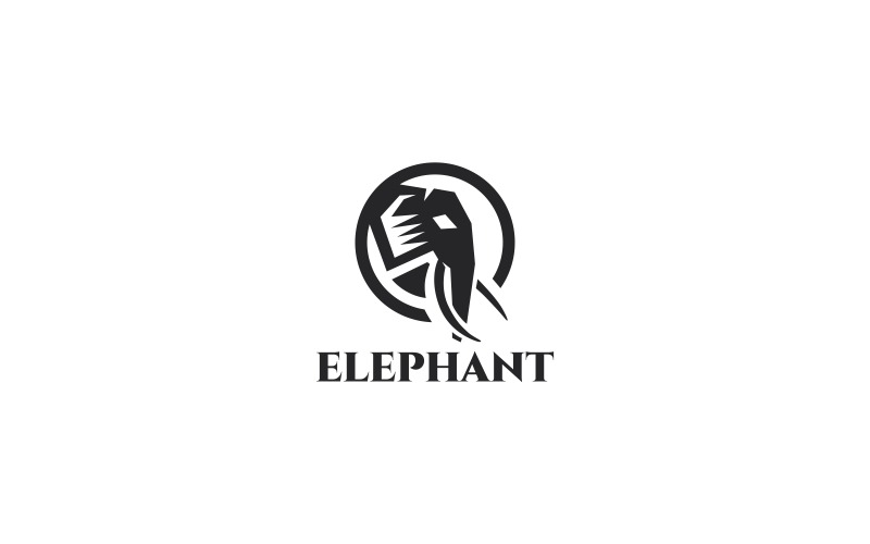 Modello di logo di elefante