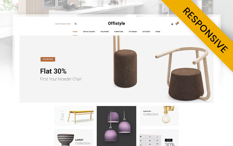 Offistyle - Modèle réactif OpenCart pour magasin de meubles
