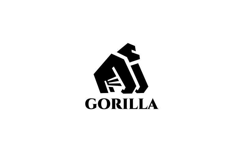 Шаблон логотипа гориллы