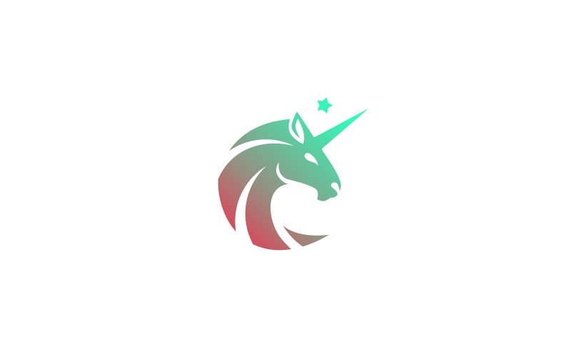 Szablon Logo jednorożca