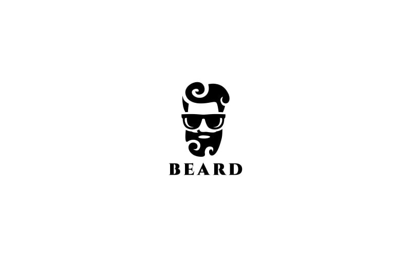 Борода логотип шаблон