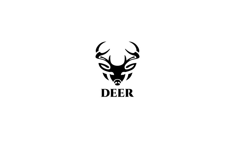 Download Шаблон логотипа "Deer Logo Template" / Deer Logo Template - Шаблон логотипа на тему графика ai animal logo apps cdr cmyk cool cute deer deer template vector eps head logo design shillhouete wild,animal,animals,big,brand,branding,buck,club,clubs,deer,head,exclusive,forest,hunt,huntin