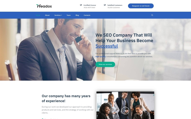 Headox - Tanácsadói szolgáltatások Többcélú WordPress Elementor téma