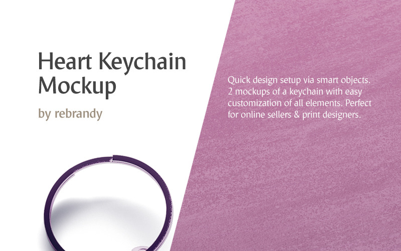 Heart Keychain product mockup