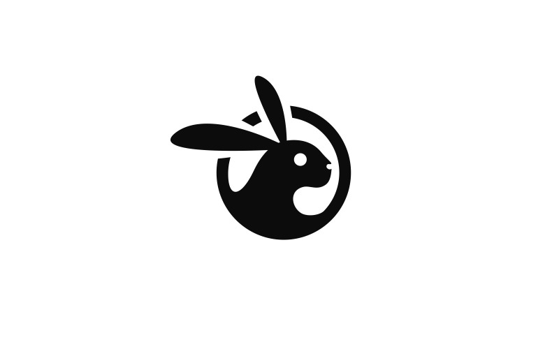 Modelo de logotipo do coelho