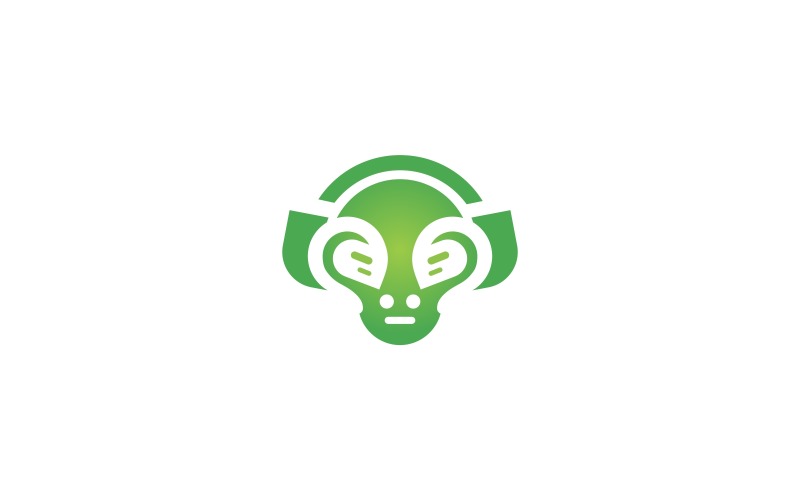 Шаблон логотипа инопланетянина