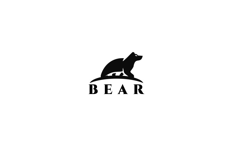 Шаблон логотипа медведь