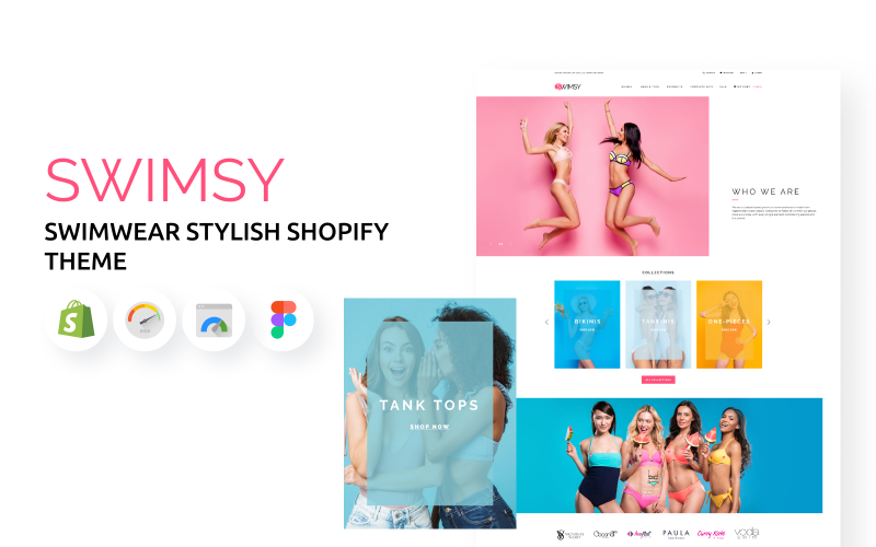 SWIMSY - Tema elegante do Shopify de roupas de banho
