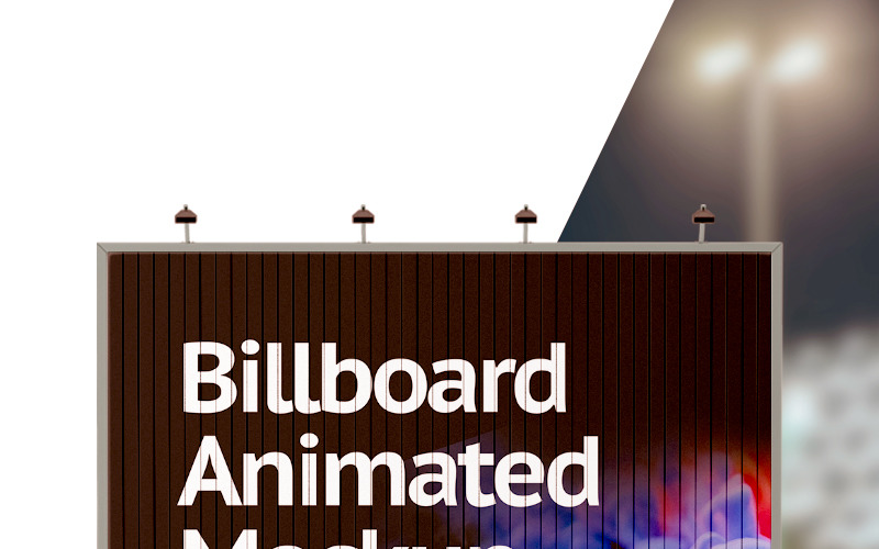 Download Мокап для продукта "Billboard Animated product mockup" / Billboard Animated product mockup - Мокап для продукта на тему графика billboard mockup banner signage signpost signboard baner outdoor cityboard stand bilboard print ad display outside street road advertising design mokcup