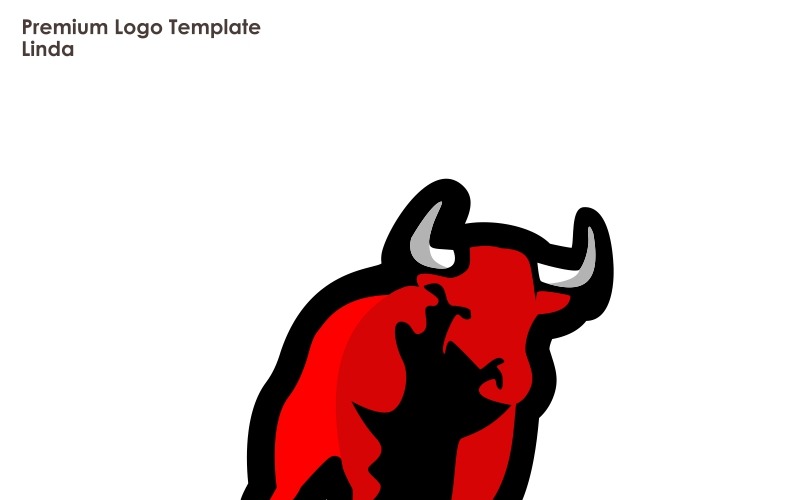 Download Шаблон логотипа "Bull Logo Template" / Bull Logo Template - Шаблон логотипа на тему графика animal beast bison brand buffalo bull bullock cow fauna head horn icon logo mascot modern ox power sport strength strong
