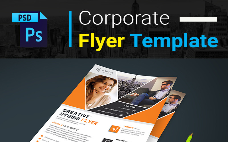 Download Фирменный стиль "Creative Studio Flyer - Corporate Identity Template" / Creative Studio Flyer - Corporate Identity Template - Фирменный стиль на тему графика ad agency builder bundle business clean coaching company concept consulting corporate creative design digital flyer flyers marketing modern multipurpose office