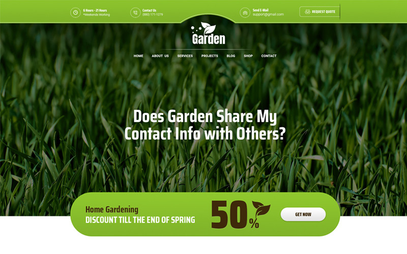 Gardenpro - Landschafts- und Garten-Website-Vorlage