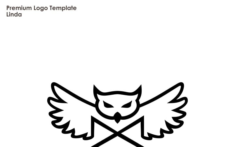 猫头鹰徽标模板