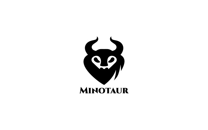 Download Шаблон логотипа "Minotaur Logo Template" / Minotaur Logo Template - Шаблон логотипа на тему графика animal animals application axe brand bull cartoon computer fitness app forge branding foundry illustration game greece greek culture gym legend,minotaur,centaur,bull,head,animal,strong,mythol