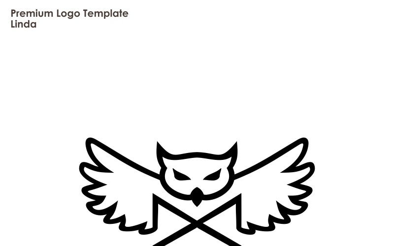 Modelo de logotipo de coruja
