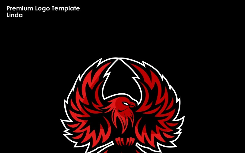Oheň Phoenix Logo šablona