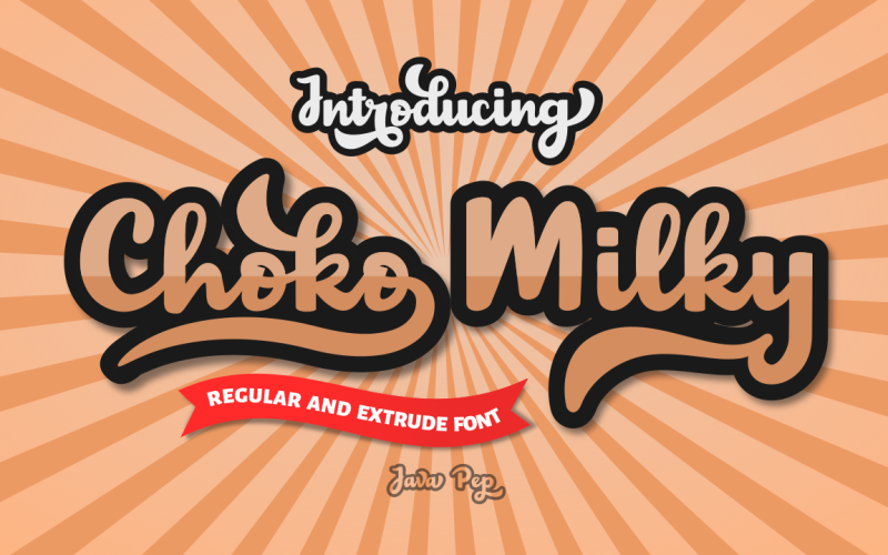 Choko Milky - Vidám és félkövér betűtípus