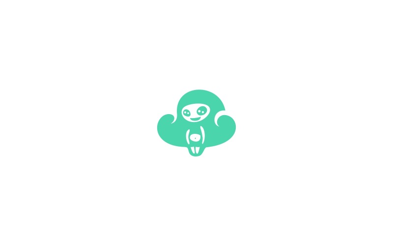 Cloud Girl Logo Template