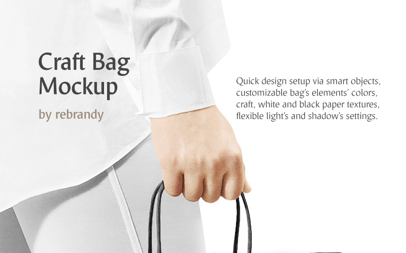 Download Мокап для продукта "Craft Bag product mockup" / Craft Bag product mockup - Мокап для продукта на тему графика shopping bag craft shop polyethylene polythene carry mockup pack package packaging hold shopper packet customer plastic supermarket handbag sac mokcup