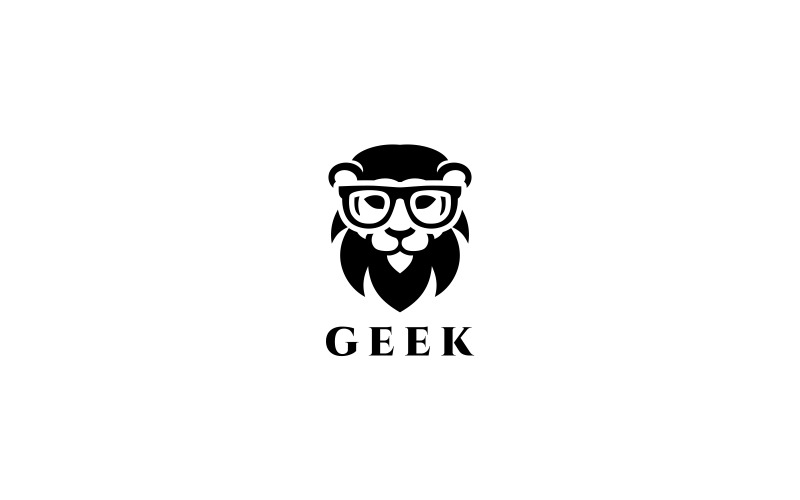 Geek Lion Logo Template