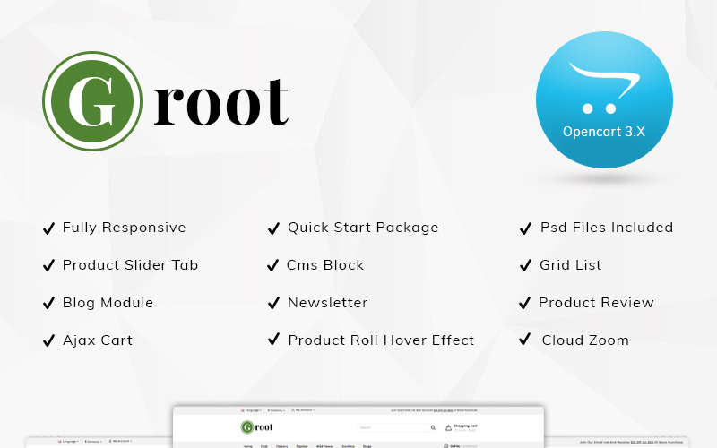 Groot Nursery Store - Responsiv OpenCart-mall
