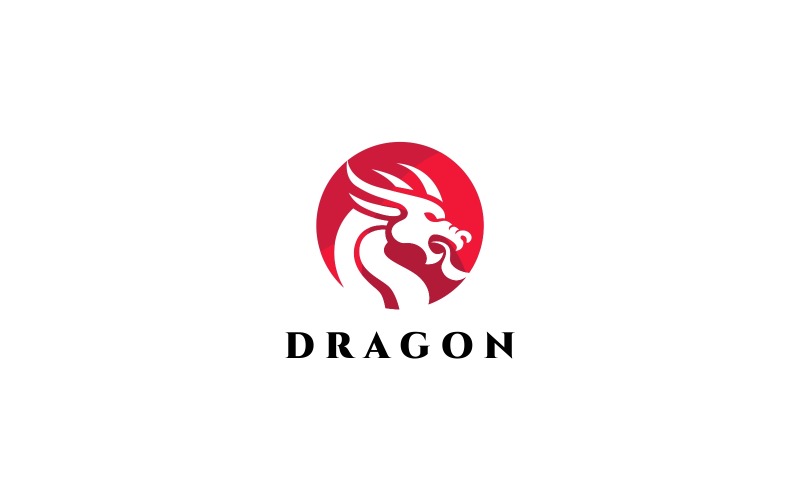 Шаблон логотипа дракона