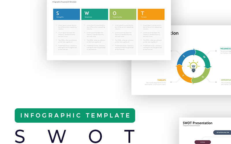 SWOT - Infografika szablon PowerPoint