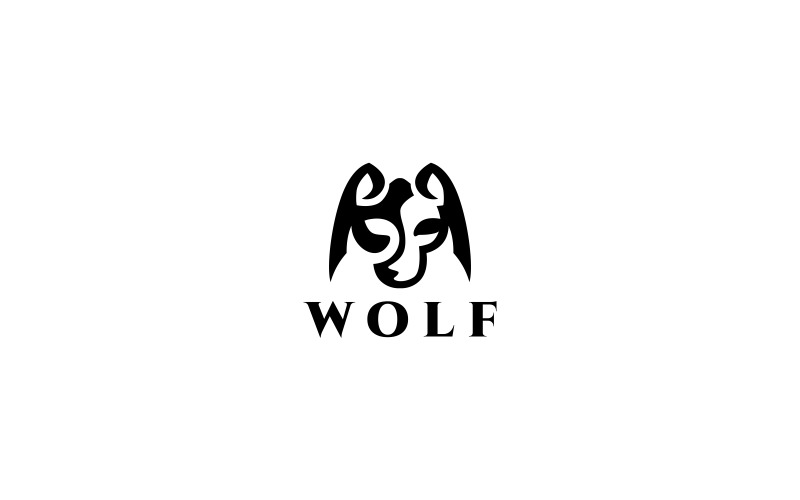 Download Шаблон логотипа "Wolf Logo Template" / Wolf Logo Template - Шаблон логотипа на тему графика agency agent animals apparel application branding business clean clothing club community company cool corporation forum game internet logo minimalist modern,wolf,head,logo,minimal,negativespa