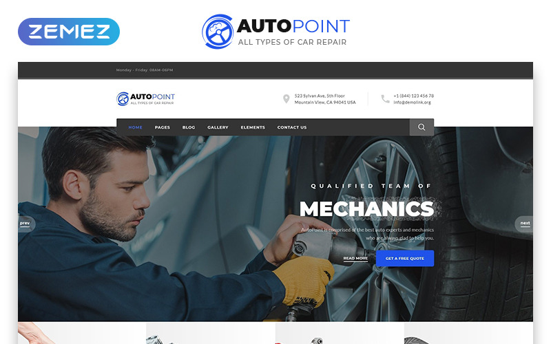 Autopoint - Многостраничный креативный HTML-шаблон сайта по ремонту автомобилей