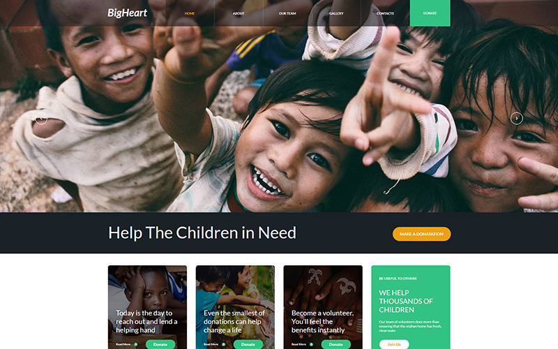 Charity Moto CMS HTML Template