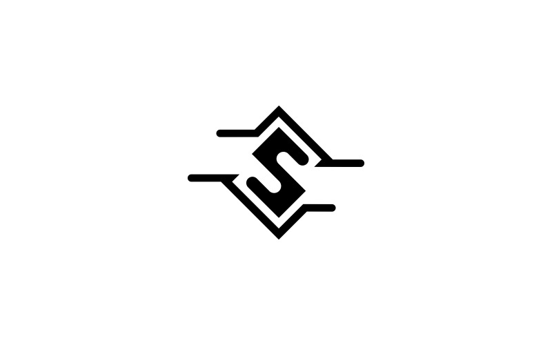 Download Шаблон логотипа "Letter S Logo Template" / Letter S Logo Template - Шаблон логотипа на тему графика agency app letter logo data delivery developer development digital entertainment fast identity logistics marketing media network real estate speed s,s,letter,logo,s