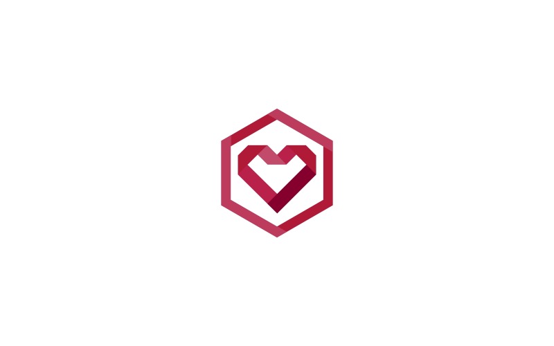 Modèle de logo de marque coeur #77680 - TemplateMonster