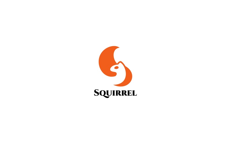 Modèle de logo écureuil